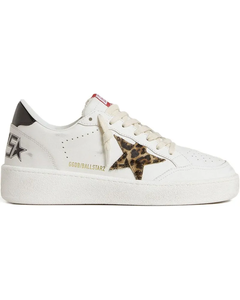 Golden Goose Golden Gänseballstar Leder -Turnschuhe Brown