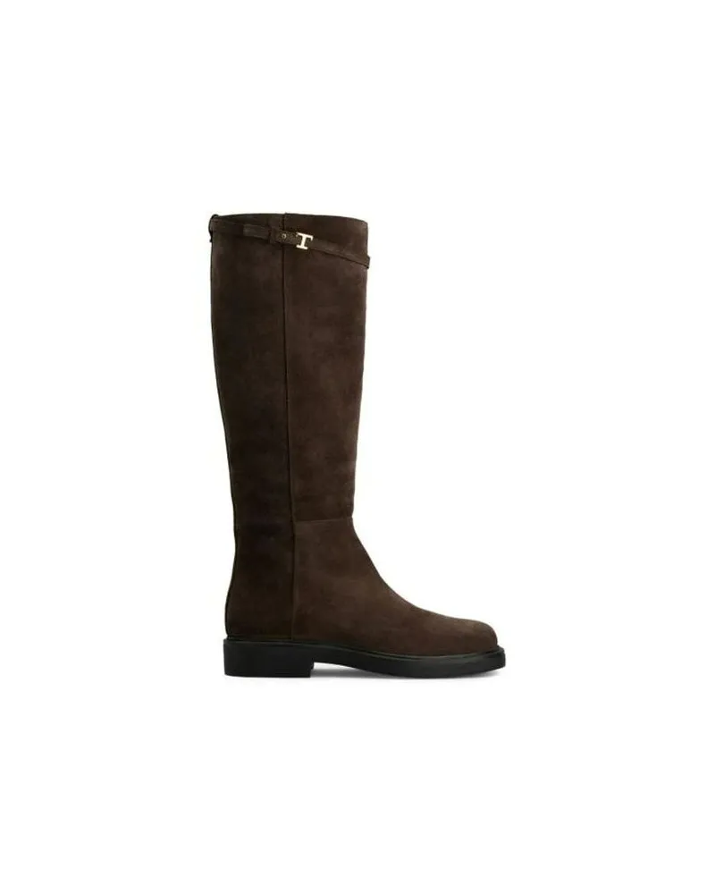 TOD'S Tod 's T Wildlederstiefel Brown
