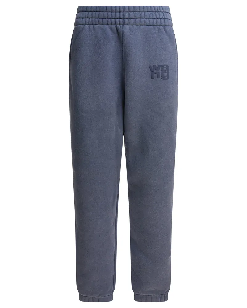 Alexander Wang Essential Terry Classic Sweatpant Puff Paint Logo Blue