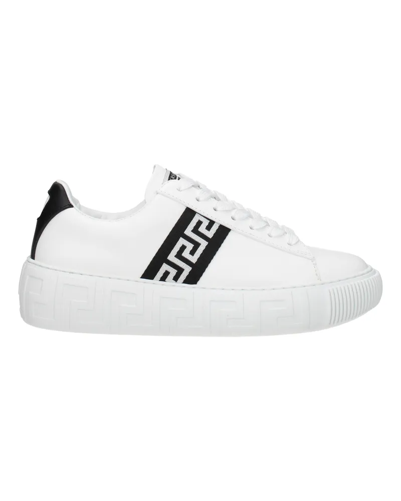 Versace Sneakers Greca Damens Leder Weiß/Schwarz -