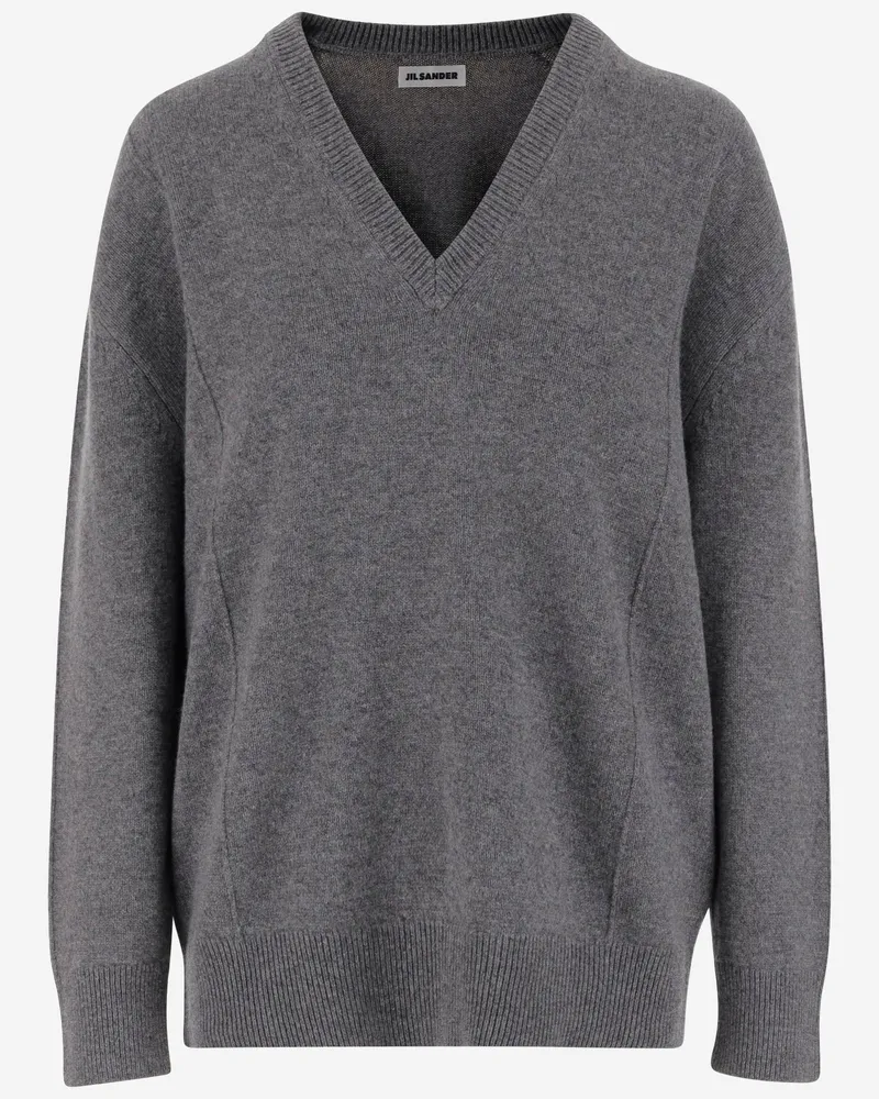 Jil Sander Wolle Mischpullover Grey