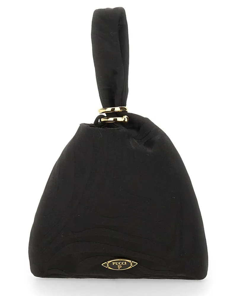 Emilio Pucci Marmorabdruck "Emilio" Kupplungsbeutel Black