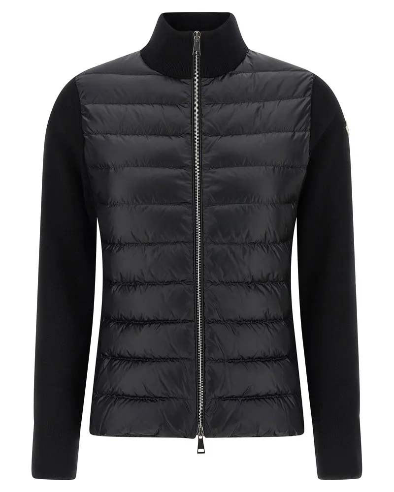 Moncler zwei Material Cardigan Black