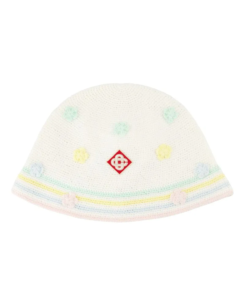 Casablanca Paris Kawaii Häkelschaufel Hut  Baumwoll weiß White