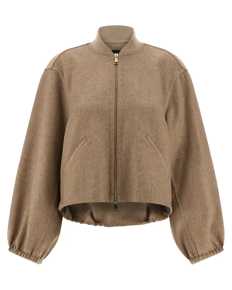 Fabiana Filippi Cashmere Bomber Jacke Beige