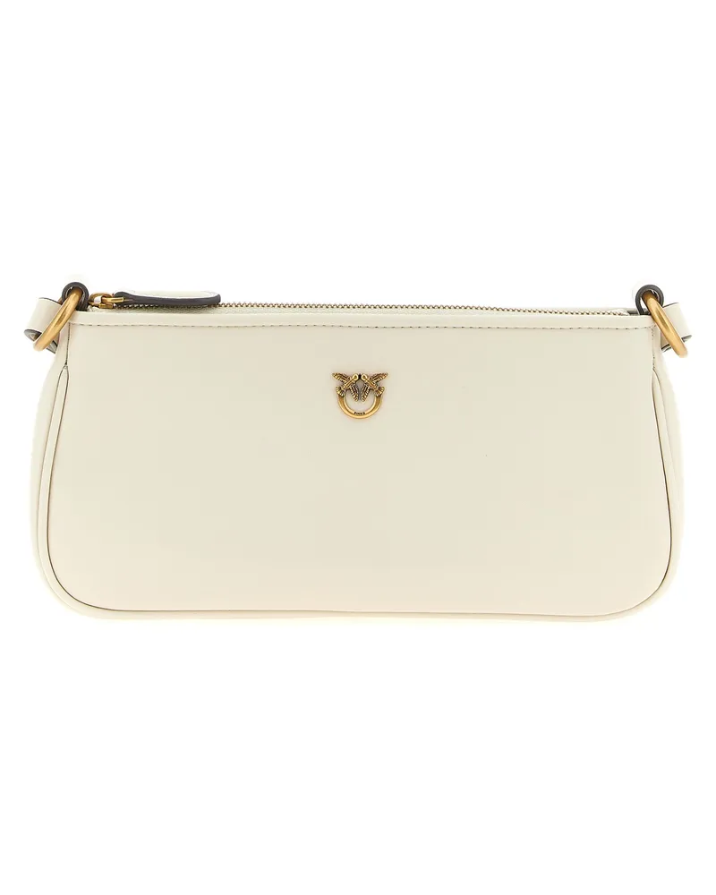 Pinko Mini-Umhängetasche „Half Moon Baguette White