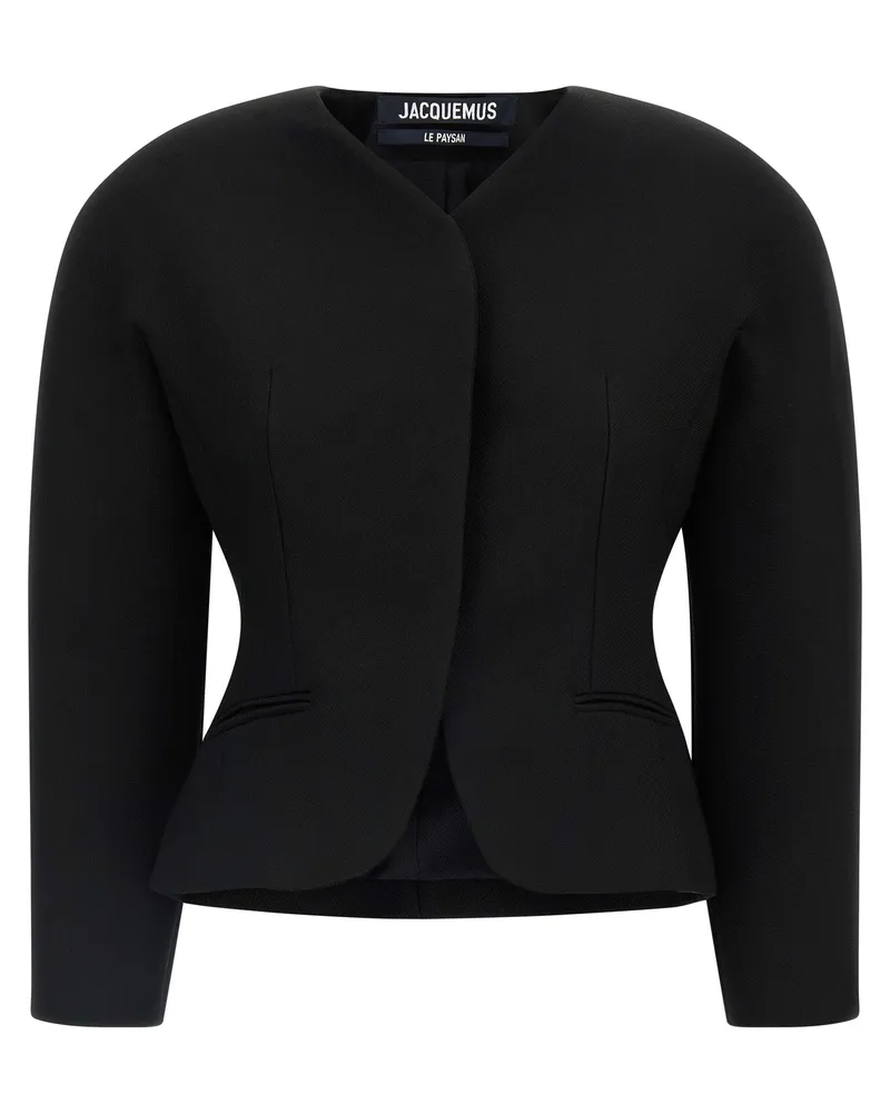 Jacquemus la Petite Veste Ovalo' Blazer Black