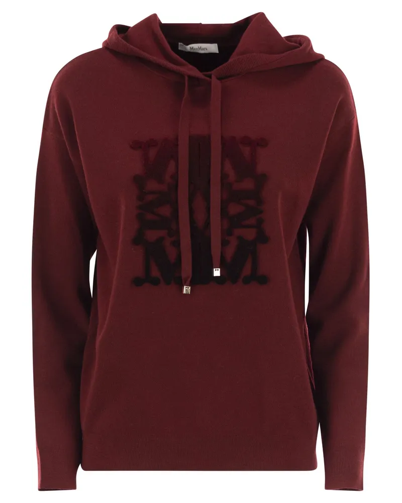 Max Mara Taddeo Sweatshirt aus Wollgarn Bordeaux