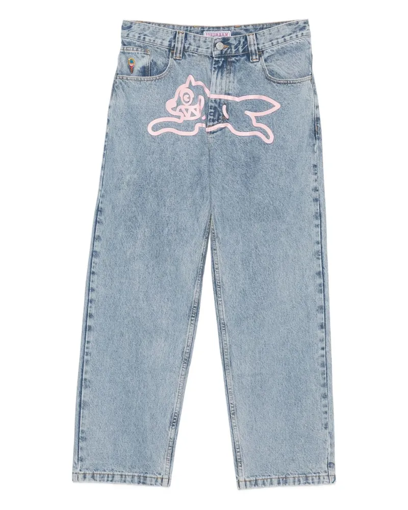 ICECREAM Running Dog Denim Jeans Clear