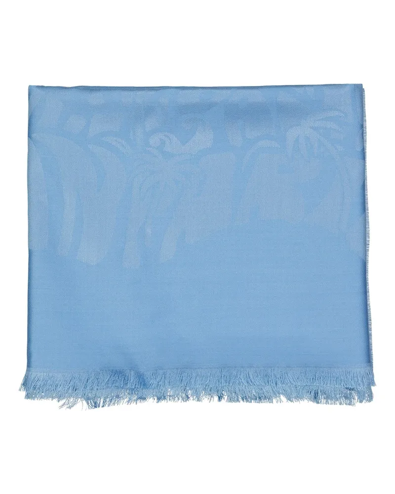 Lanvin Seide und Wollschal Blue