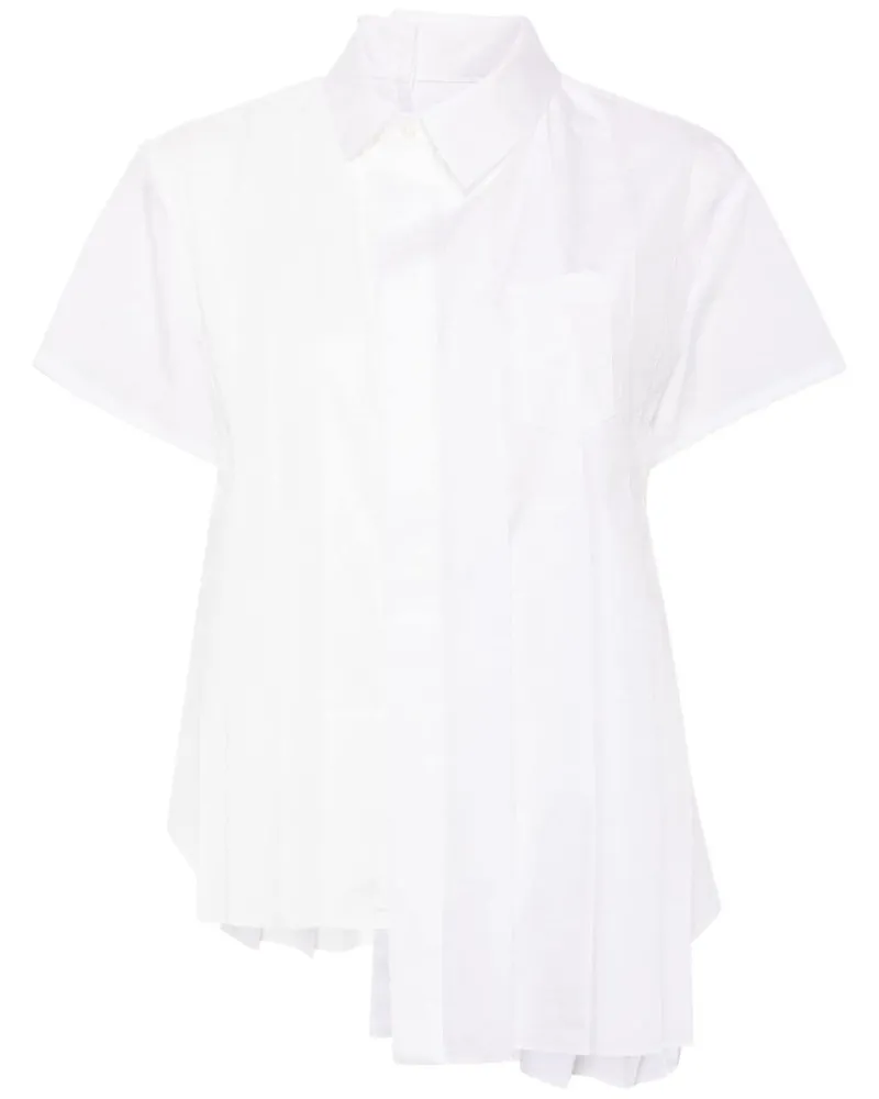 Sacai Falten Hemd White