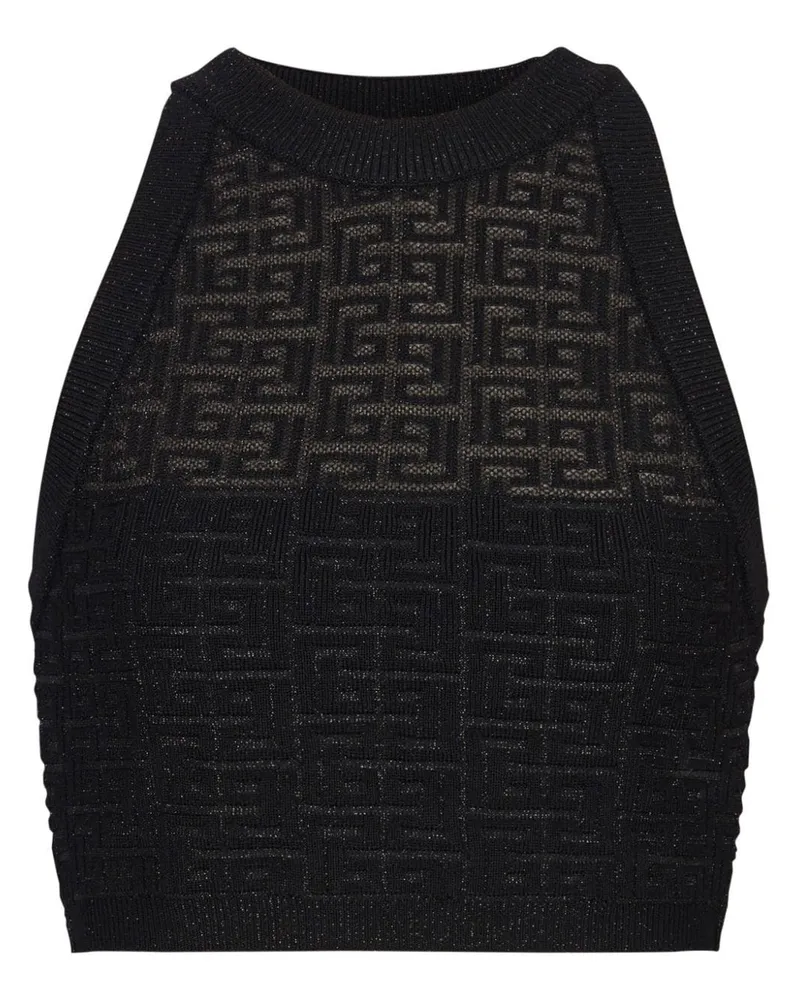Balmain Monogram H.Nektock Top Black