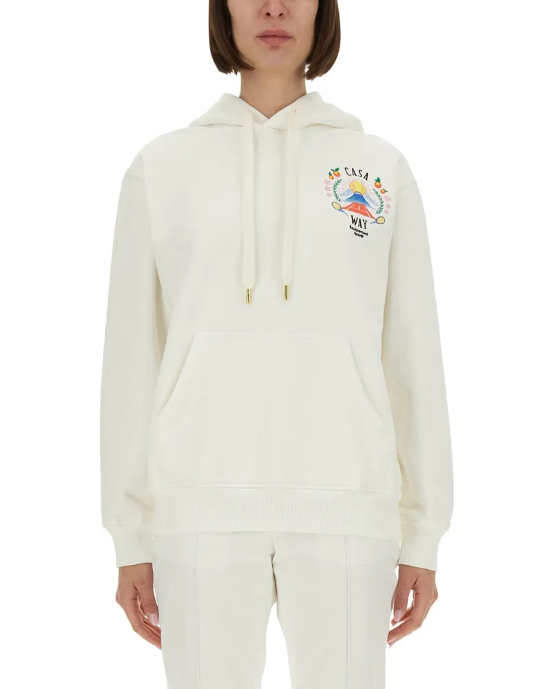 Casablanca Paris Casaway Mountain" Sweatshirt Ivory