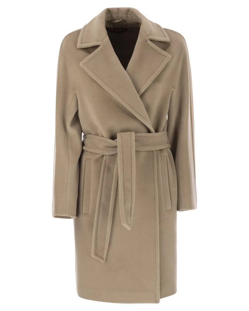 Max Mara Scire Woll-Biber-Morgenmantel Beige