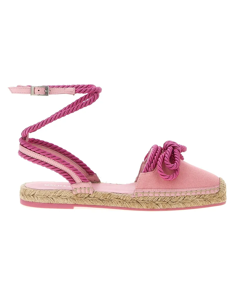 Mach & Mach Double Bow Pink Riviera' Espadrilles Pink