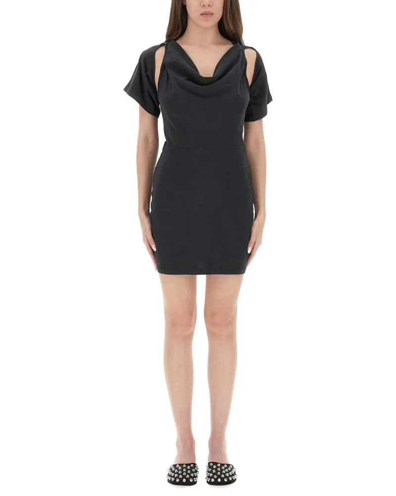 Alexander Wang dekonstruiert" kurzes Kleid Black