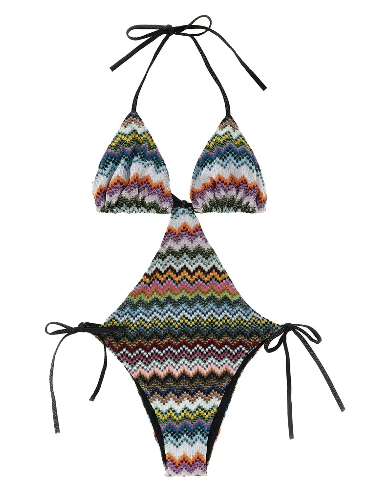 Missoni Trikini mit Zickzackmuster Multicolor