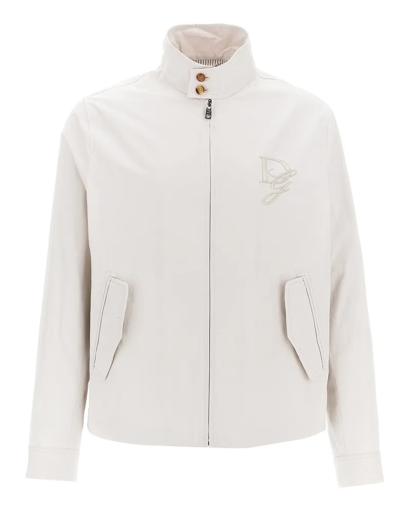 Dolce & Gabbana Logo Stickjacke Beige