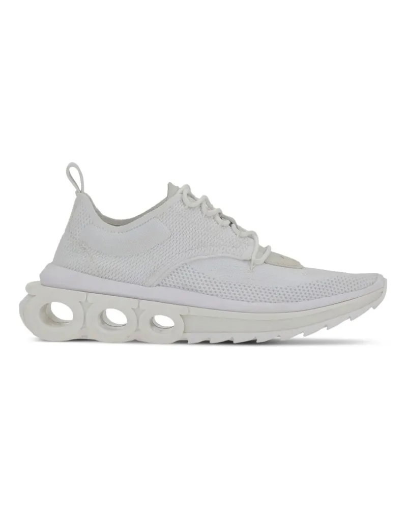 Ferragamo Gancini-Sohlen-Sneaker White