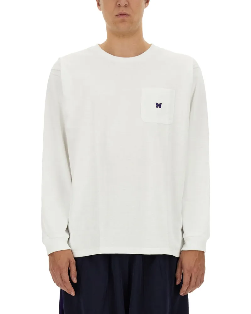 NEEDLES Nadeln T -Shirt mit Logo White