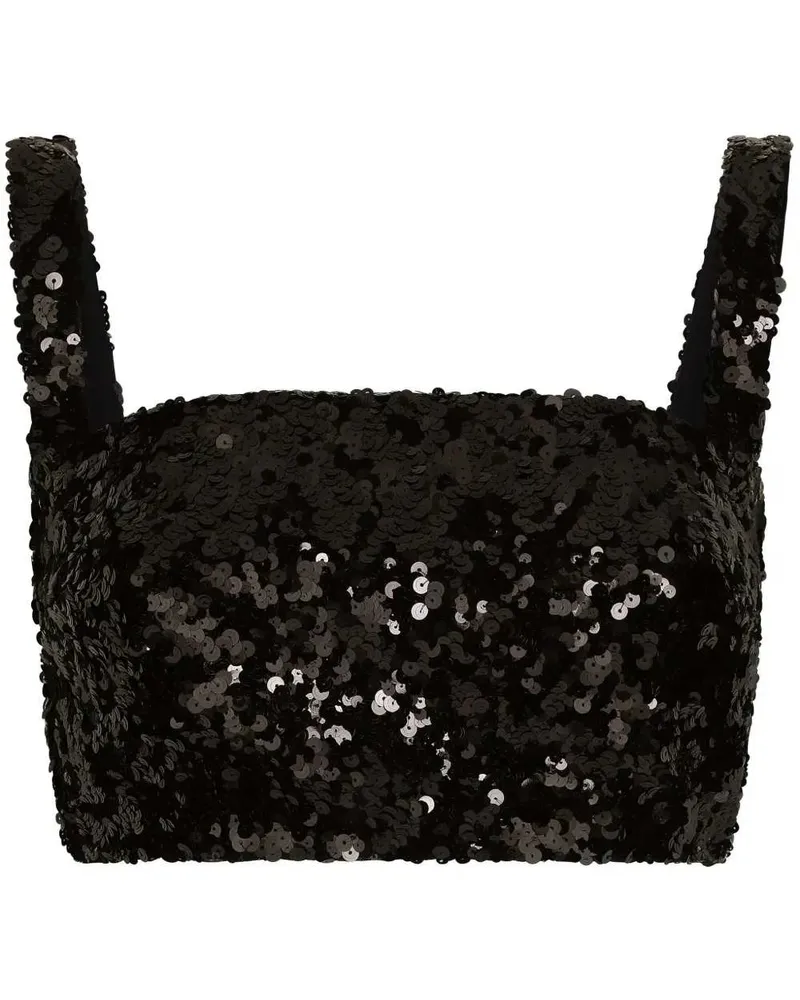 Dolce & Gabbana Pailletten-Crop-Top N0000