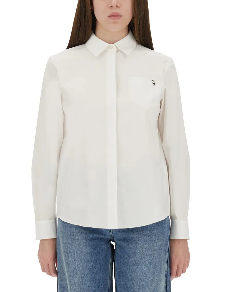 Tory Burch e Baumwollpopelhemd White