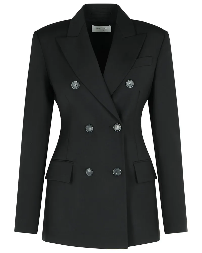 SPORTMAX Adamo' Black Virgin Woll Blazer Black