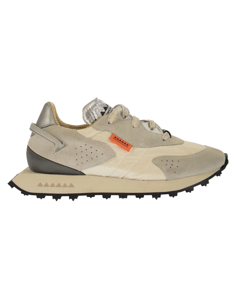 RUN OF Lauf von Vaporix Suede und Nylon -Trainern Sand