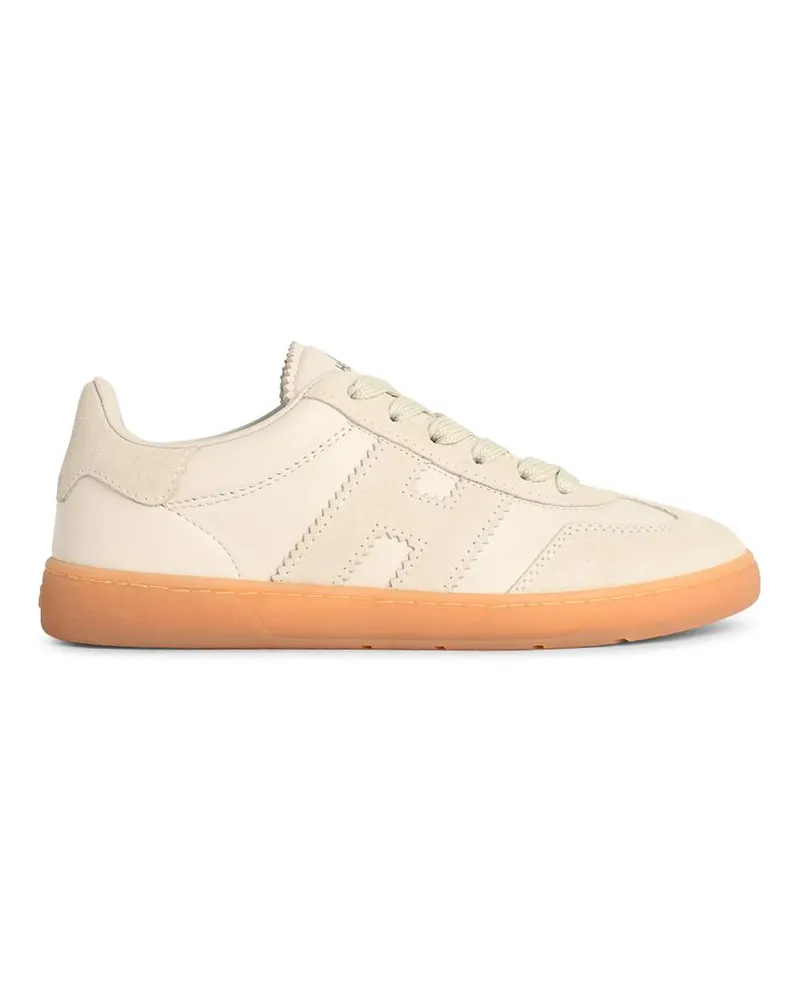 Hogan Cool“ Lear-Sneaker aus elfenbeinfarbenem Nappaleder Ivory