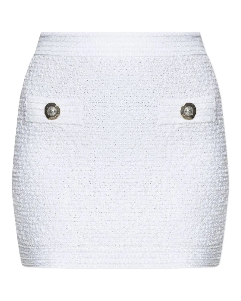 Balmain Tweed Minirock White