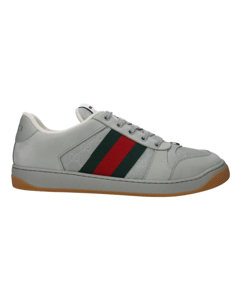 Gucci Herrens Turnschuhe aus grauem Stoff -