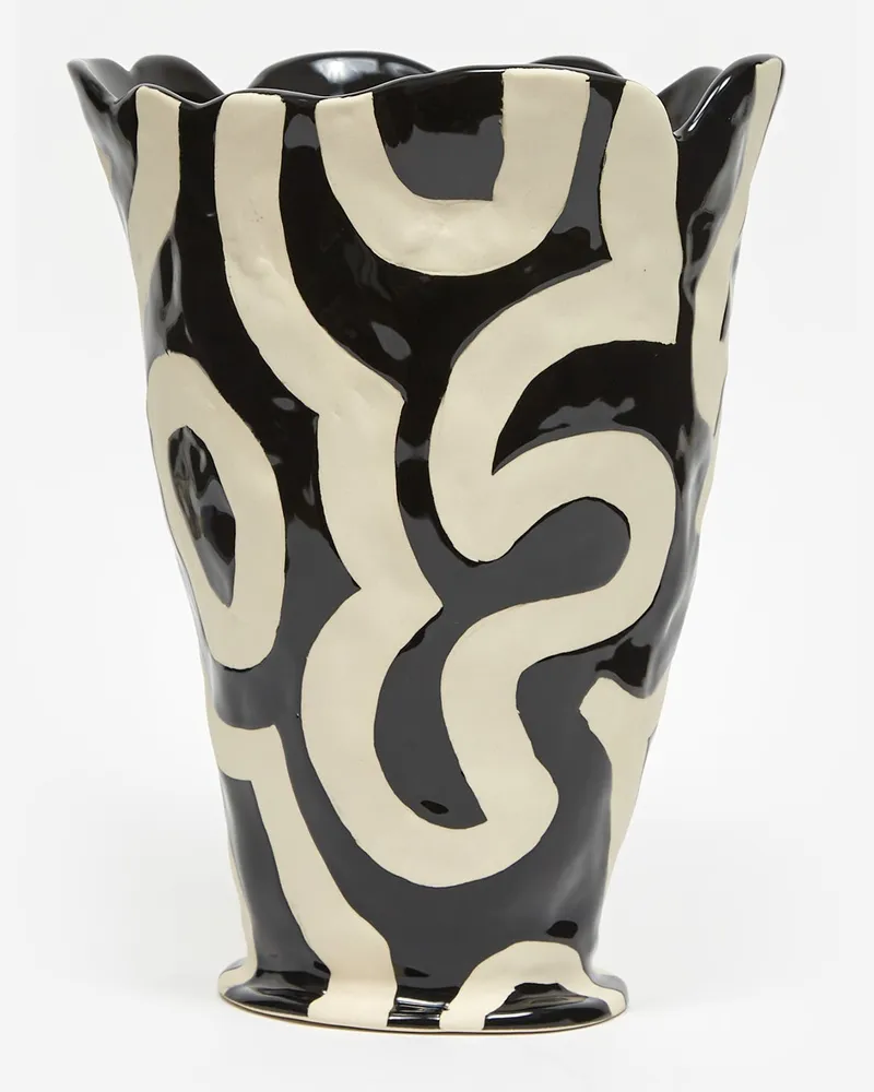 Hay Jessica Hans Schatten Vase Schwarz und Weiß 