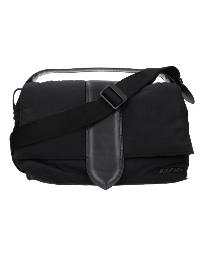 Jacquemus Herrens Umhängetasche aus schwarzem Stoff -