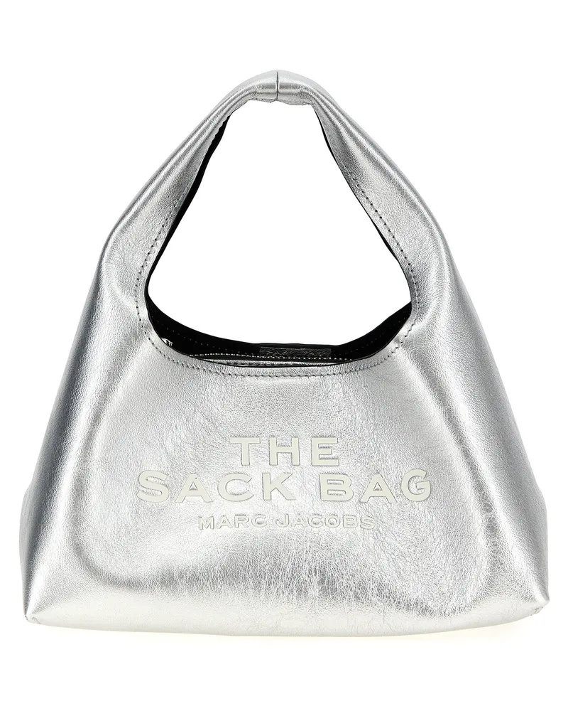 Marc Jacobs die metallische Leder -Mini -Sack -Tasche' Handtasche Silver