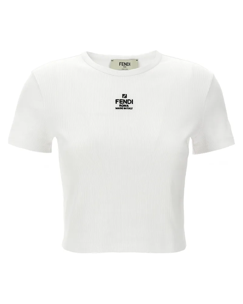 Fendi fendi' beschnittenes T -Shirt White