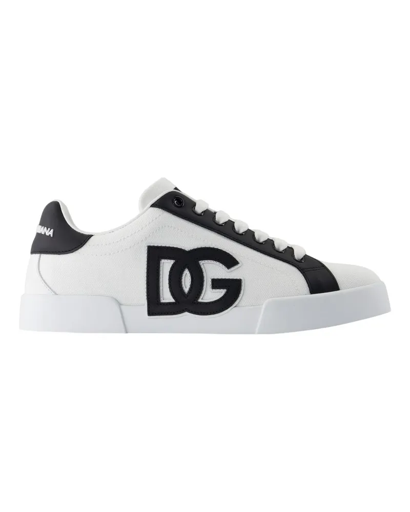 Dolce & Gabbana Port.Light Strobel Sneakers  Leder Weiß White