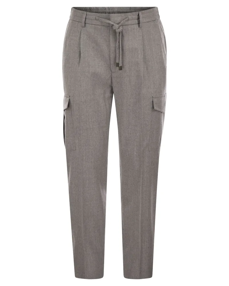 Peserico Flanell Cargohose Grey