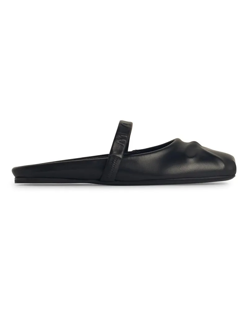 Marni Black Lear Pantoffeln Black