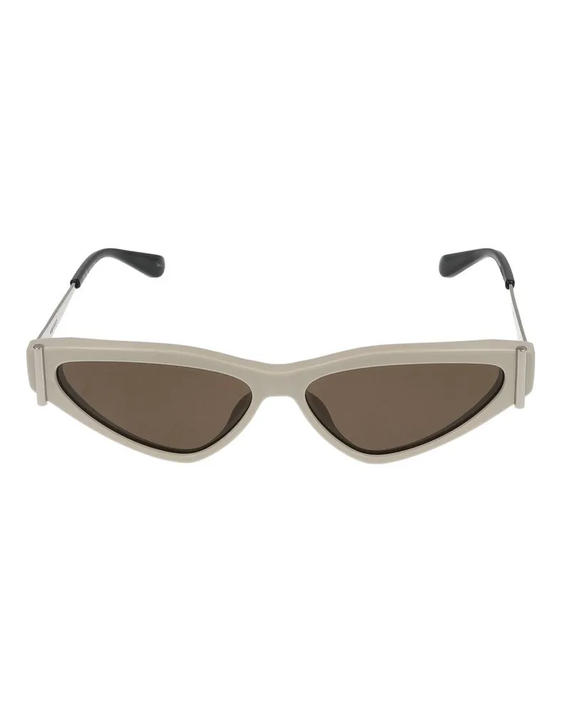 Alexander McQueen Sonnenbrille Alexander Mc Queen Am0493 S 004 Weiß Silberbraun /13/140 004