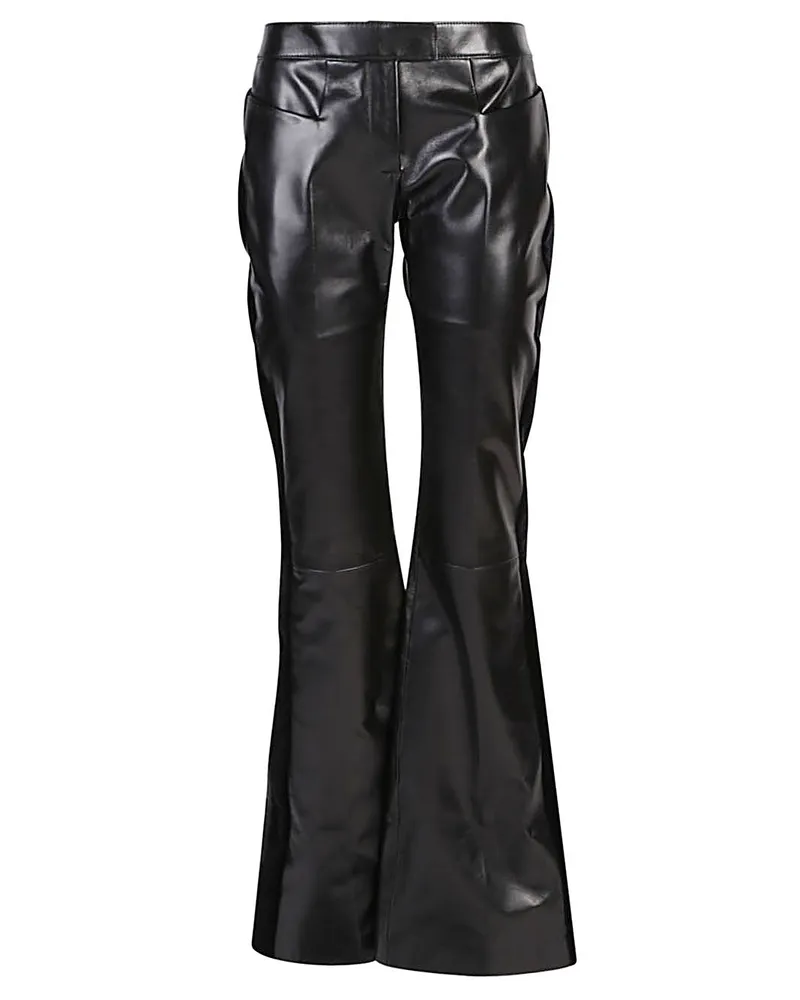 Tom Ford flammte Leder- und Samthosen aus Black