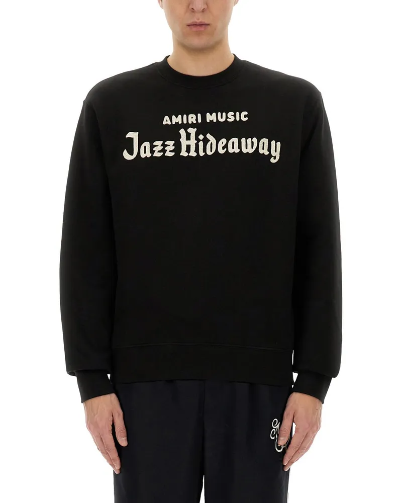 Amiri Jazz Hideaway Crew" Sweatshirt Black