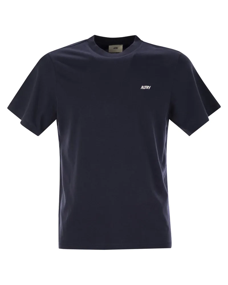 AUTRY Cotton T -Shirt mit Logo Blue