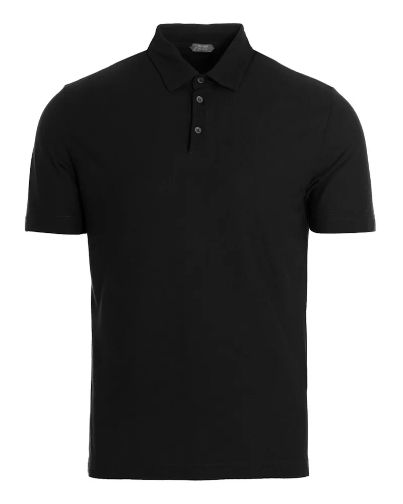 Zanone Ice Cotton Polo -Hemd Black