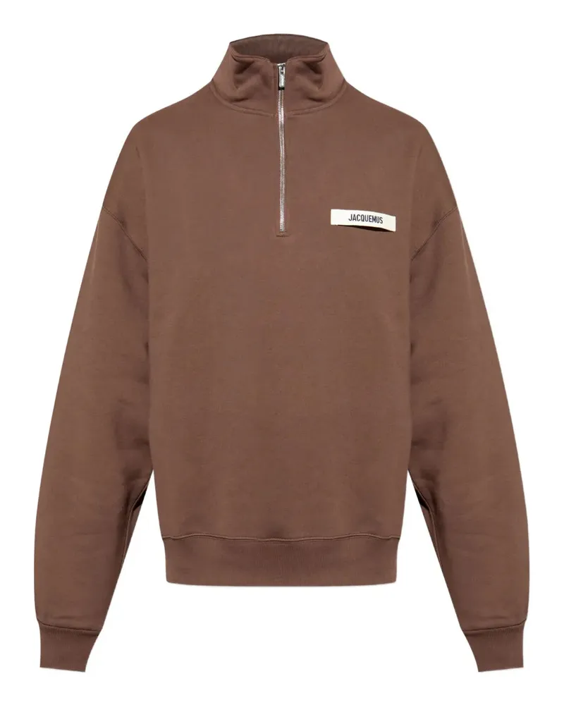 Jacquemus Das Getreide -Logo -Sweatshirt des Gros Grain Dark
