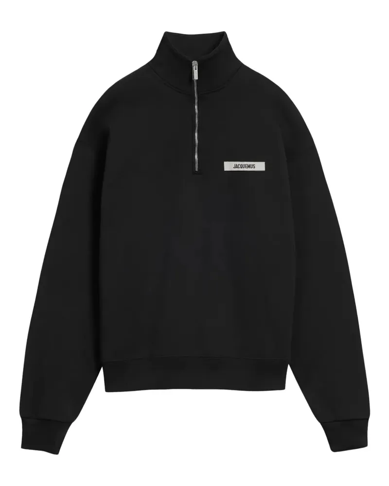 Jacquemus Das Getreide -Logo -Sweatshirt des Gros Grain Dark