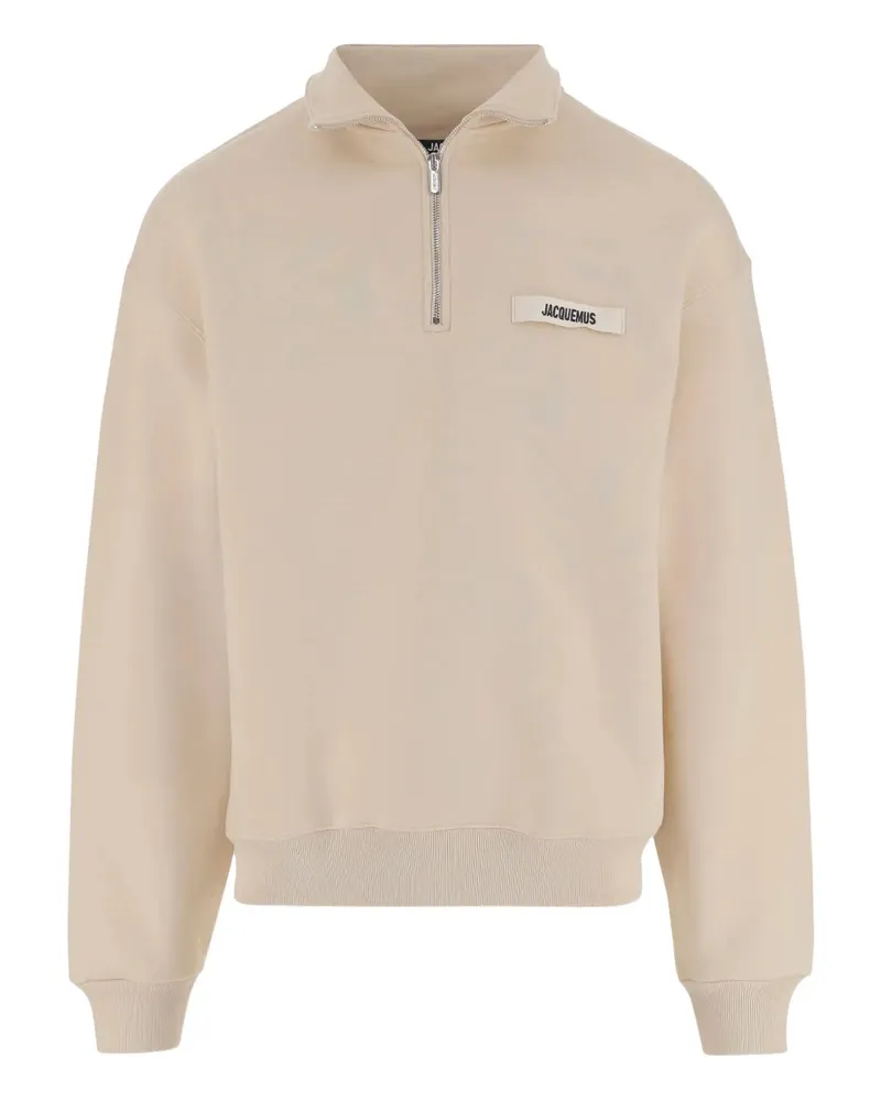 Jacquemus Das Getreide -Logo -Sweatshirt des Gros Grain Dark