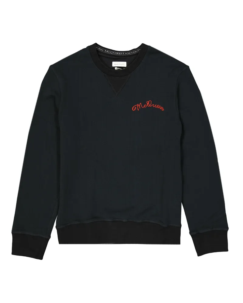 Alexander McQueen Logo Sweatshirt Schwarz