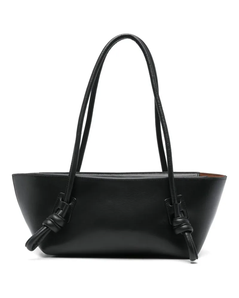 HEREU Hieru Fleca Leder Umhängetasche Black