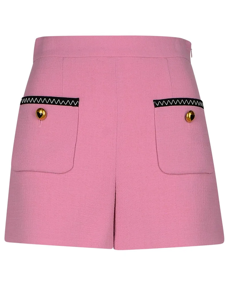 Moschino Pink Virgin Woll Blend Shorts Pink