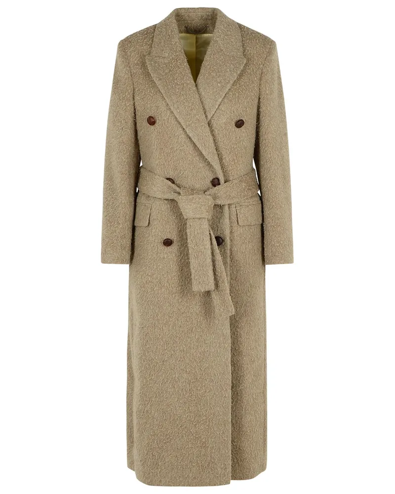Golden Goose Golden Gans Doppelbrustmantel in Beige Wollmischung Beige